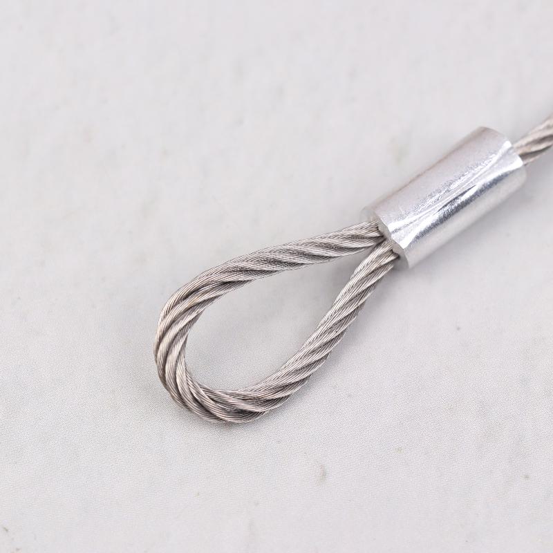 3 Pcs Safe 20Cm Safety Security Cable Wire Stainless Steel Sliver Stage Lights Rope Double Loop Daily