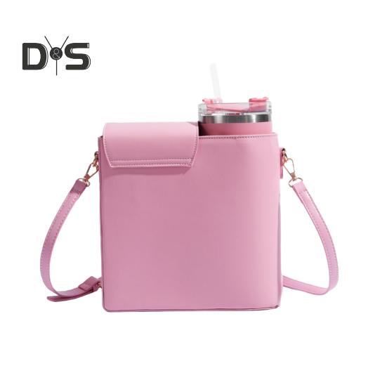 Taška přes rameno pro sklenici Cestovní taška na láhev na vodu s kapsou na telefon Crossbody držák na pohár Taška na láhev Nosič láhve na vodu pro sklenici Stanley