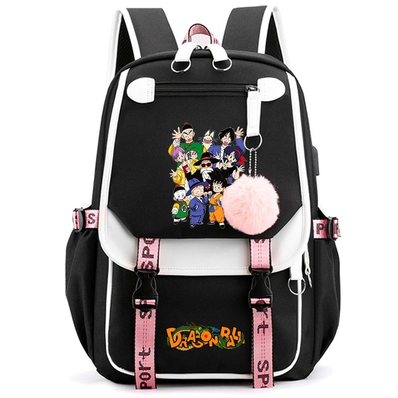 Anime Dragon Ball Backpack for Women Canvas Laptop Bag Back To Schoolbag for Teenager Girl Schoolbag Women Travel Bag Mochila