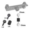 Motorcycle Double Ball Extension Rod Mount 17mm Ball Head 1/4” Thread Aluminum Bracket For Phone Action Camera Accessories