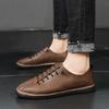 Fashion Leather Casual Men Shoes Design Sneakers Man Comfortable Leather Shoes Men Loafers Hot Sale Moccasins Driving Shoe