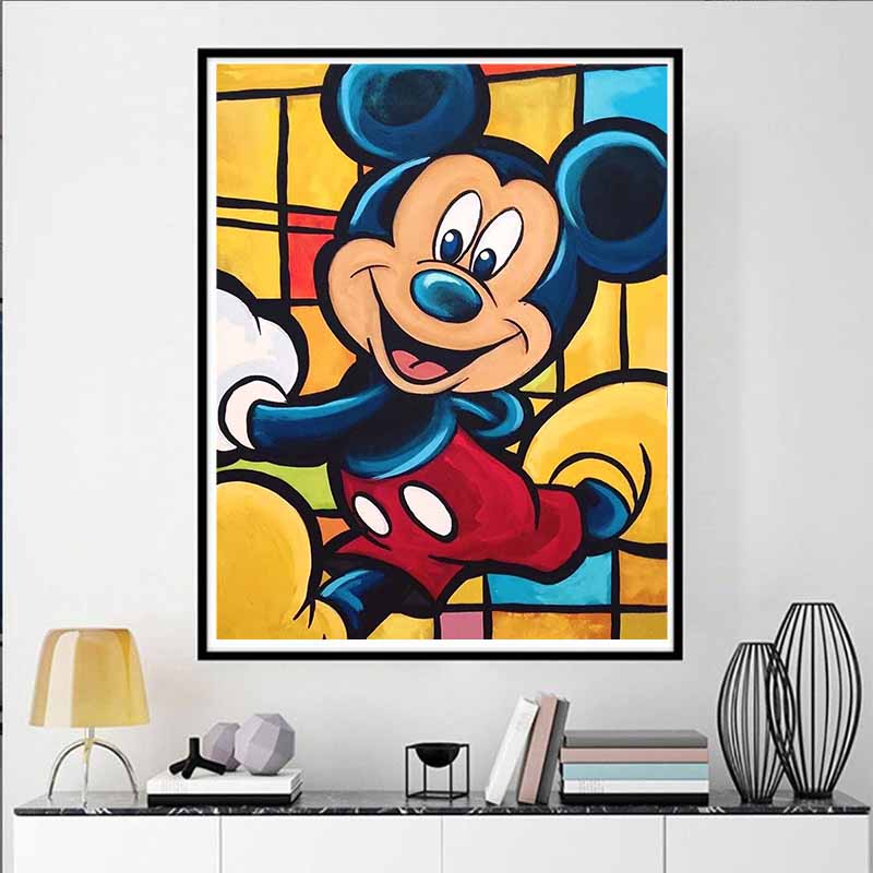 Disney Diamond Stained Window Mickey Mouse Decorative Painting DIY Kit Adult Arts and Crafts Home Decor and Gift