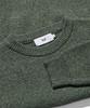 WEST GRAND BOULEVARD Semi-Over Wool Blended Knit Moss Green