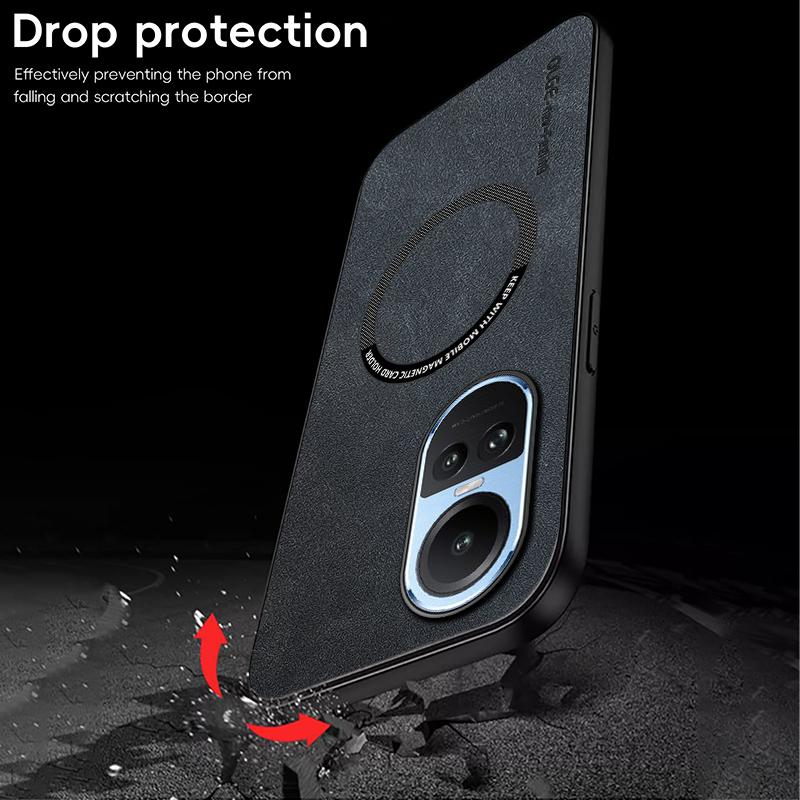 Magnetic Retro Leather Soft Case For OPPO Reno10 Pro Reno 10 Pro 5G Wireless Charging Phone Case Cover