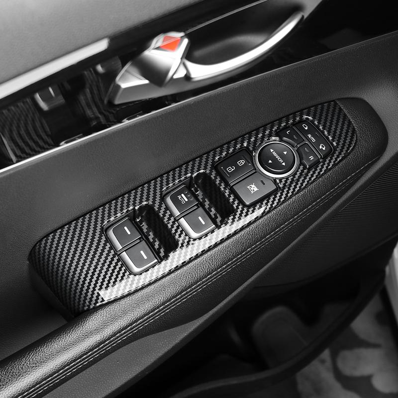 For Kia Sorento 2014- Car Tuning Carbon Fiber Window Button Cover Trim Car Interior Decor Accessories LHD