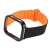 Silicone Loop Magnetic Watch Band with Black Case Replacement Watch Strap Quick Release Smartwatch