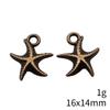 Seestern Meeres-Charms Kollektion Tier-Charms Für Strand-Thema DIY Armband Halskette Schmuckherstellung Zubehör Für