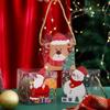 5Pcs Cartoon Christmas Gifts Bag Santa Claus Clear PVC Bag Christmas Tote Bags  Snack