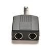 1/4" Stereo-Stecker-Adapter zu 2-fach 6,35 mm Stereo-Buchse Kopfhörer-Y-Splitter