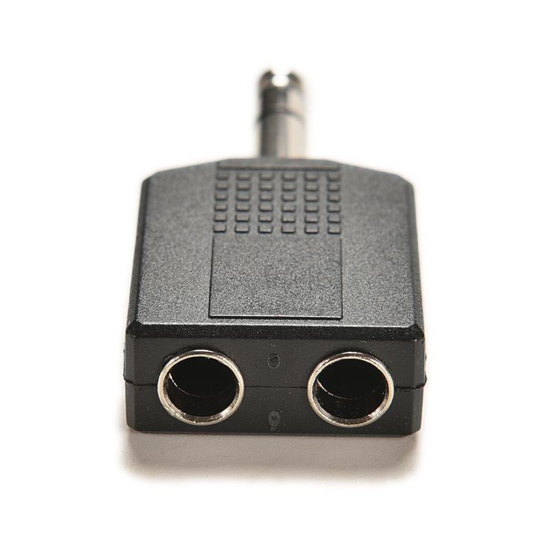 1/4" Stereo-Stecker-Adapter zu 2-fach 6,35 mm Stereo-Buchse Kopfhörer-Y-Splitter
