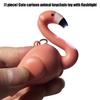 ABS Animal Shaped Flashlight Keychain Builts In Light for Dark Conditions Cartoon Animal Portable Accessory