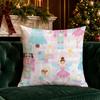 Christmas Cute Cartoon Pillow Covers Pattern Cushion Cover Suitable for Sofa Bedroom Car Pillow Cover