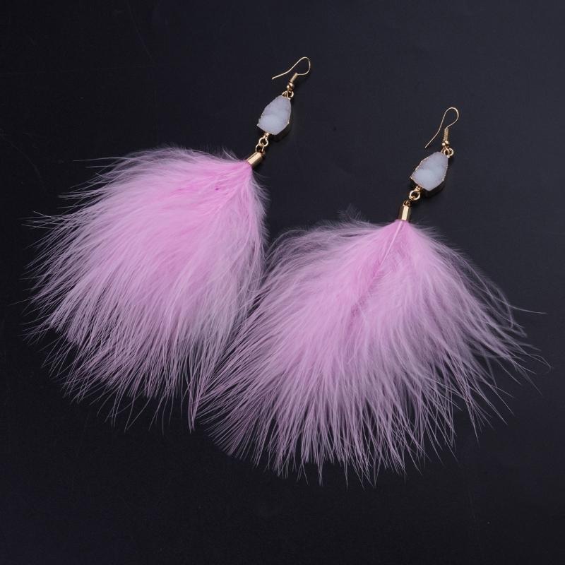 Sweet Feather Pendant Earrings Cartoon Dangle Earrings Fashion Pendant Earring Statement Jewelry for Girls Women