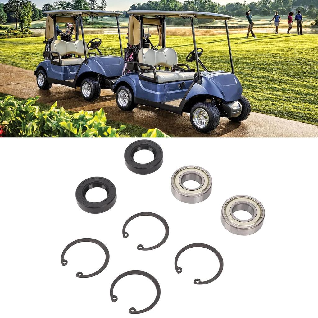 Axle Shaft Bearing and Seal Kit, 2 Set Rear Axle Shaft Bearing and Oil Seals 611931 70181G01 Replacement for Marathon Medalist