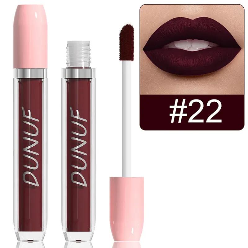 25 Farben samtig matter Lippenstift, flüssig, wasserfest, sexy rote Matte Lip Glaze, Antihaft-Halloween-Make-up, verblasst nicht leicht, Lipgloss