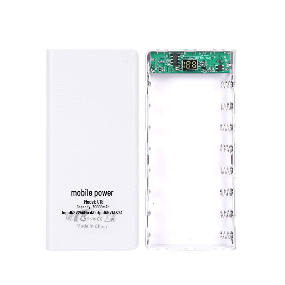 8-Cell 18650 Battery Box DIY Power Bank Shell Kit - Welding-Free