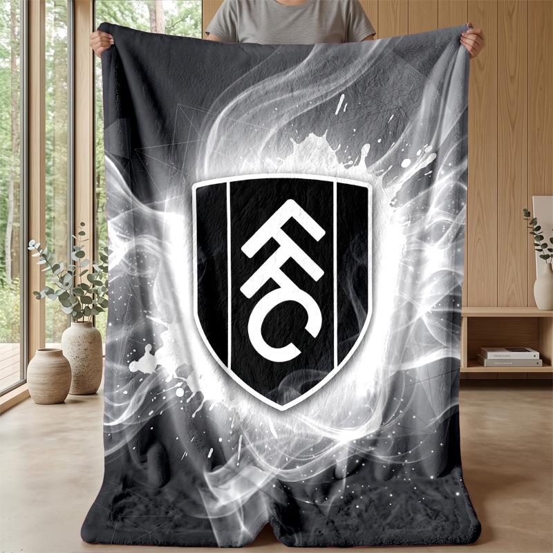 Coperta in Flanella con Stampa Calcio Fulham, Coperta Morbida Calda Leggera per Divano Letto Campeggio