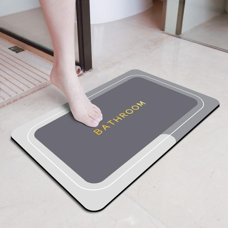 Soft Diatomite Bath Mat Non-Slip Absorbent Floor Bathroom Toilet Entrance Quick Dry Door Modern Minimalist