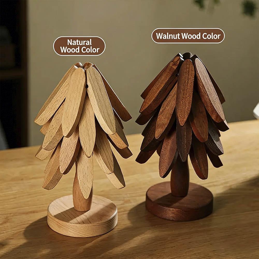 Kreatives Holz-Hitzebeständiges Pad Tischmatte Ein Baum Handschutz Topfhalter Untersetzer Esstisch Dekorative Accessoires