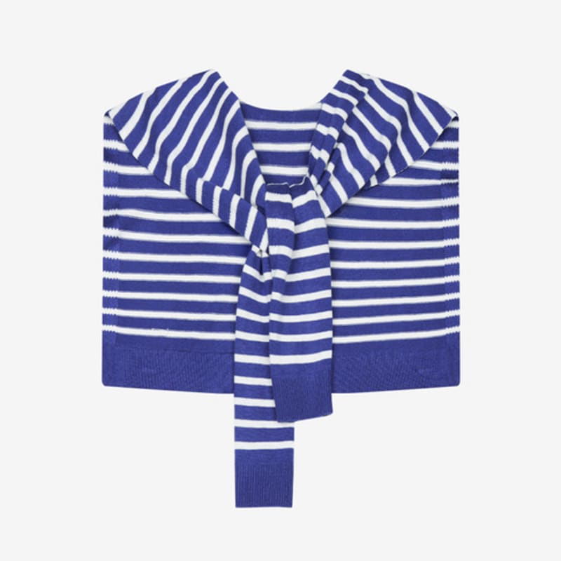 ISABEY Striped Knit Shawl (VKACB7991)