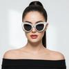 Sparkling Cat Eye Eye Sunglasses Large Frame Rhinestone Accents Rhinestone Eye Sunglasses Lightweight UV Protection