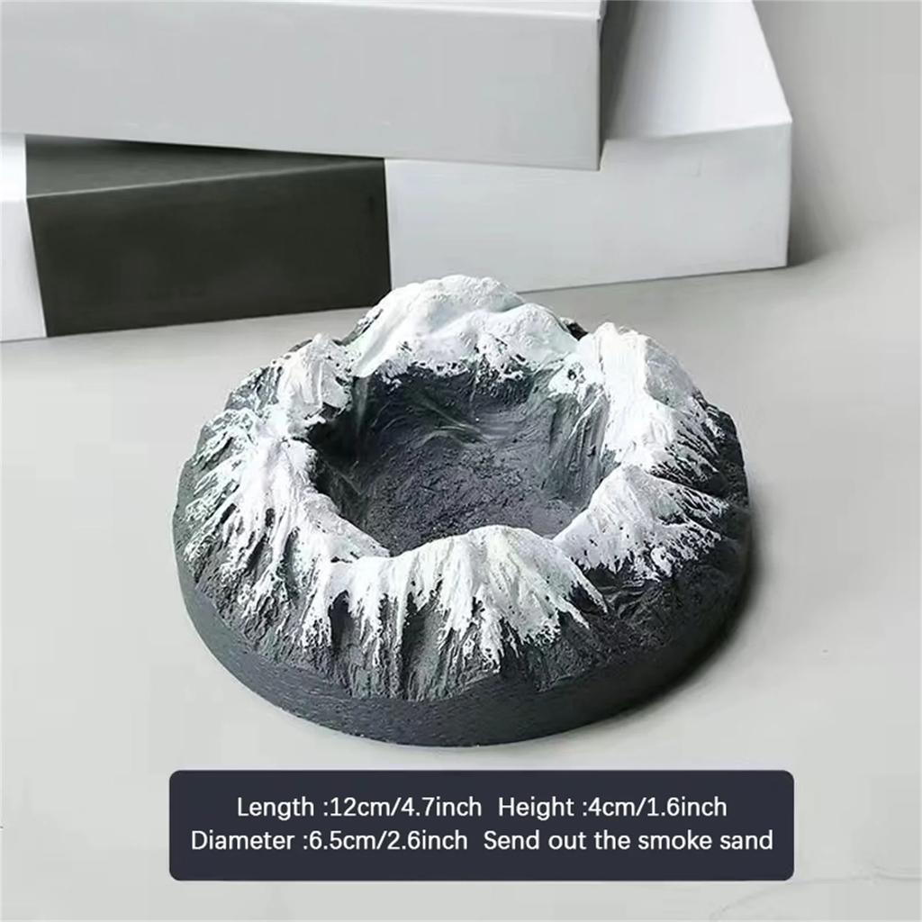 Cute Funny Ashtray Decorative Snow Mountain/Volcano Ashtray for Home Office Bathroom Decor Father's Day Present