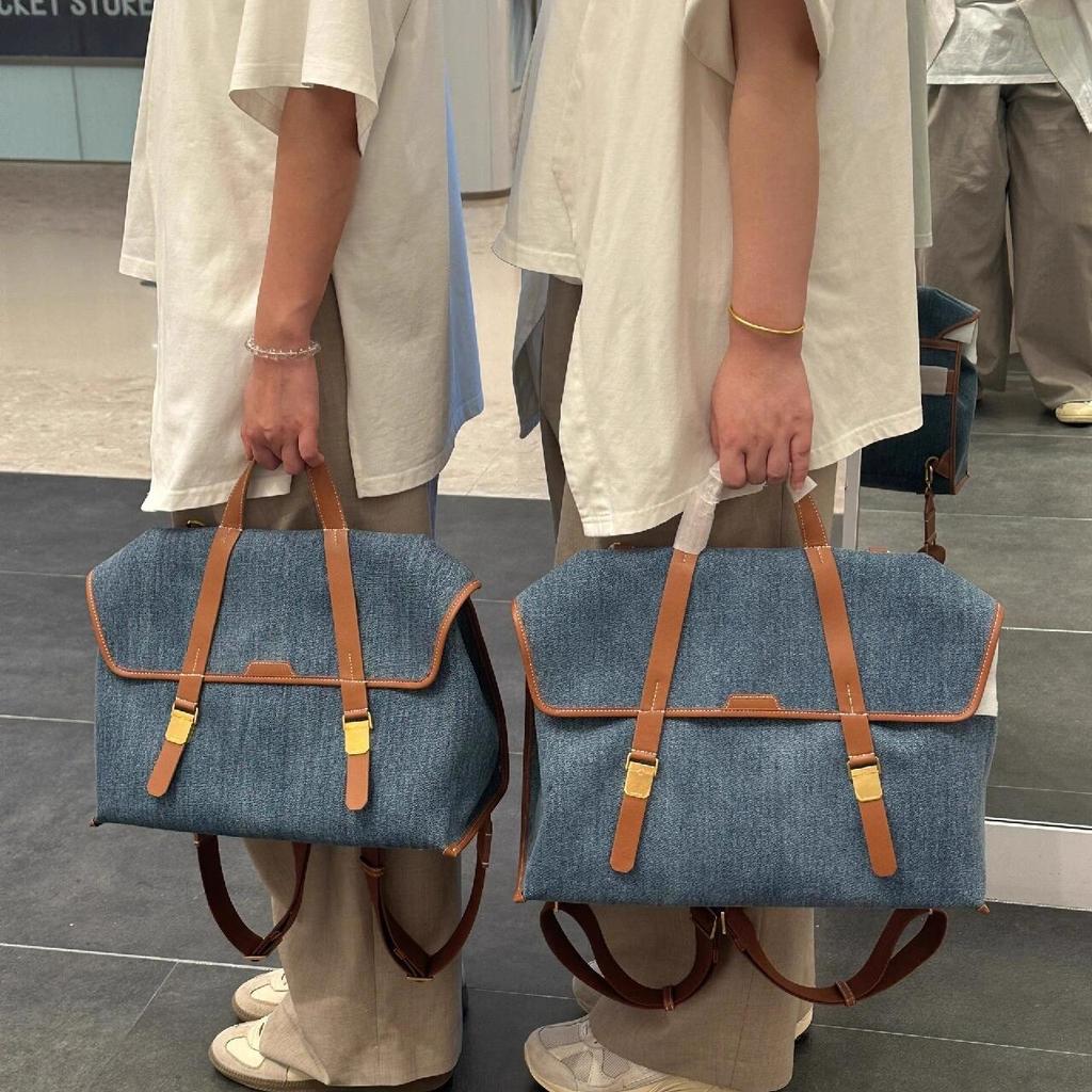 Backpack Series Canvas Denim Briefcase Large Capacity Handbag