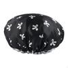 Double Layer Satin PVC Waterproof Reusable Shower Cap with Bow for Women Suitable Shower, Bath,