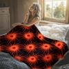 Red Spiral Swirl Flannel Blanket Warm Soft Halloween Christmas Decorative Couch Warm Cozy All-Season Gift