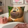 Cartoon BBoonie BBears Cushion Cover Pillowcase Short Plush Invisible zipper Room Sofa Cushion Cover