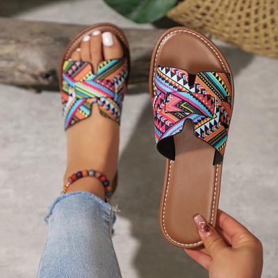 Mode Damen Hausschuhe 2025 Neuer Modetrend Rutschfeste Hausschuhe Abriebfeste Schuhe Damen Weiche Sohle Flache Sandalen Heim-Pantoletten Damen
