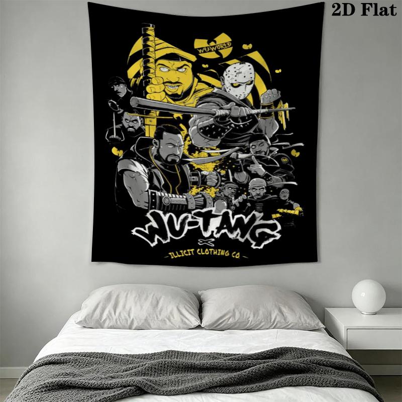 Tang Clan Wall Tapestry Aesthetic Wall Hanging Printed Fabric Blanket Decorative Tapestries for Bedroom Living Room Home Decor
