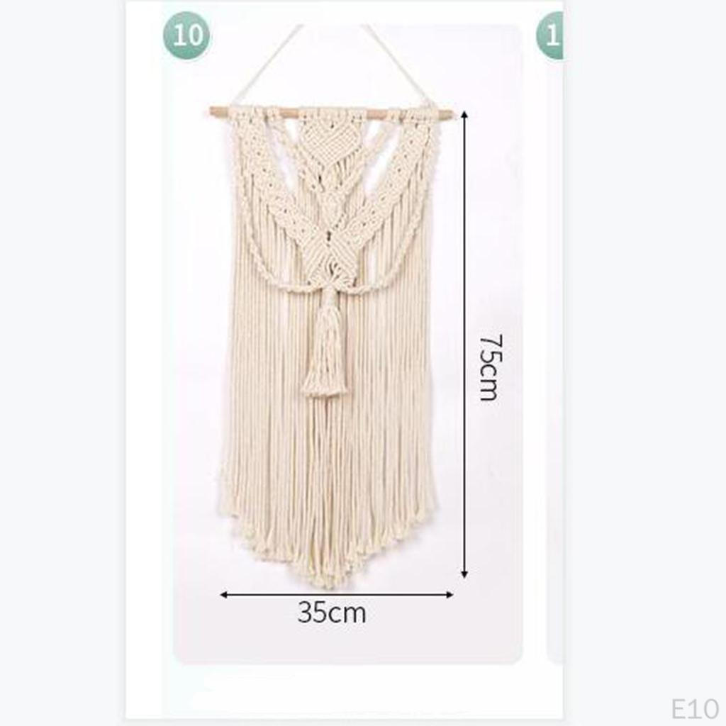 Beige Wall ing Tapestry, Bohemian Macrame Tassel Decoration Woven Tapestry Party Background