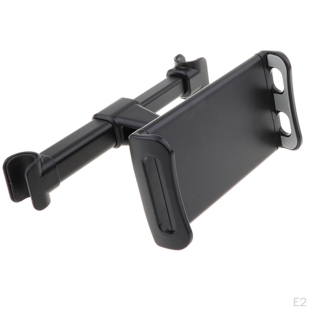 Suporte de Montagem de Encosto de Cabeça Rotativo em Graus para Tablet Ajustável de 4 a 11 Polegadas para Banco Traseiro de Carro