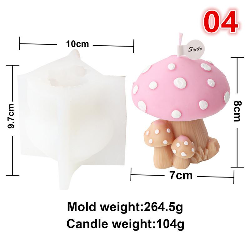 3D Domed Mushroom Shape Silicone Molds Miniature Mushroom House Aromatherapy Wax Soap Mould Welcome Nameplate Guidepost mold