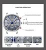 Curren 8435 Men's Multifunction Quartz Watch with Steel Strap and Six-Hand Calendar