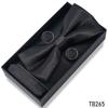 Classic Bowtie Bow Ties for Mens Butterfly Bowknot Pocket Square Cufflinks Suit Set Bussiness Accessories