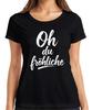 Oh Du Fröhliche Weihnachten Handlettering Kalligrafie Advent Damen T-Shirt