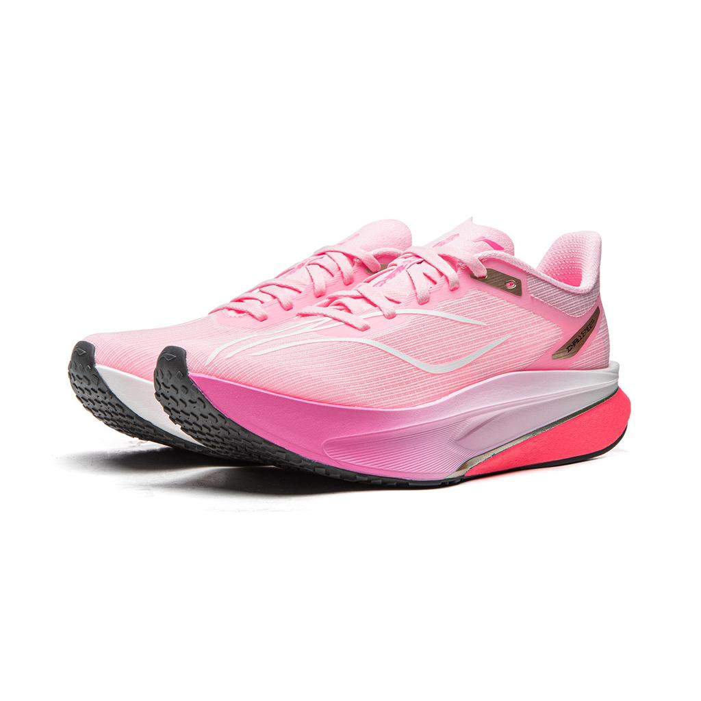 Li Ning Feidian 6 Challenger Dämpfung, abriebfest, flacher Freizeit-Laufschuh für Damen, Pink, ARMW004-11