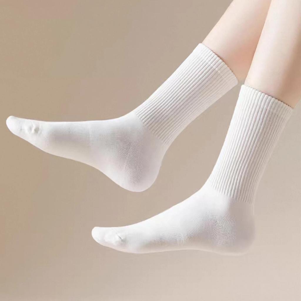 Breathable Middle Tube Socks For Men Women 5Pairs Soft Sports Stockings Comfortable Cycling Running Hiking Casual Long Socks