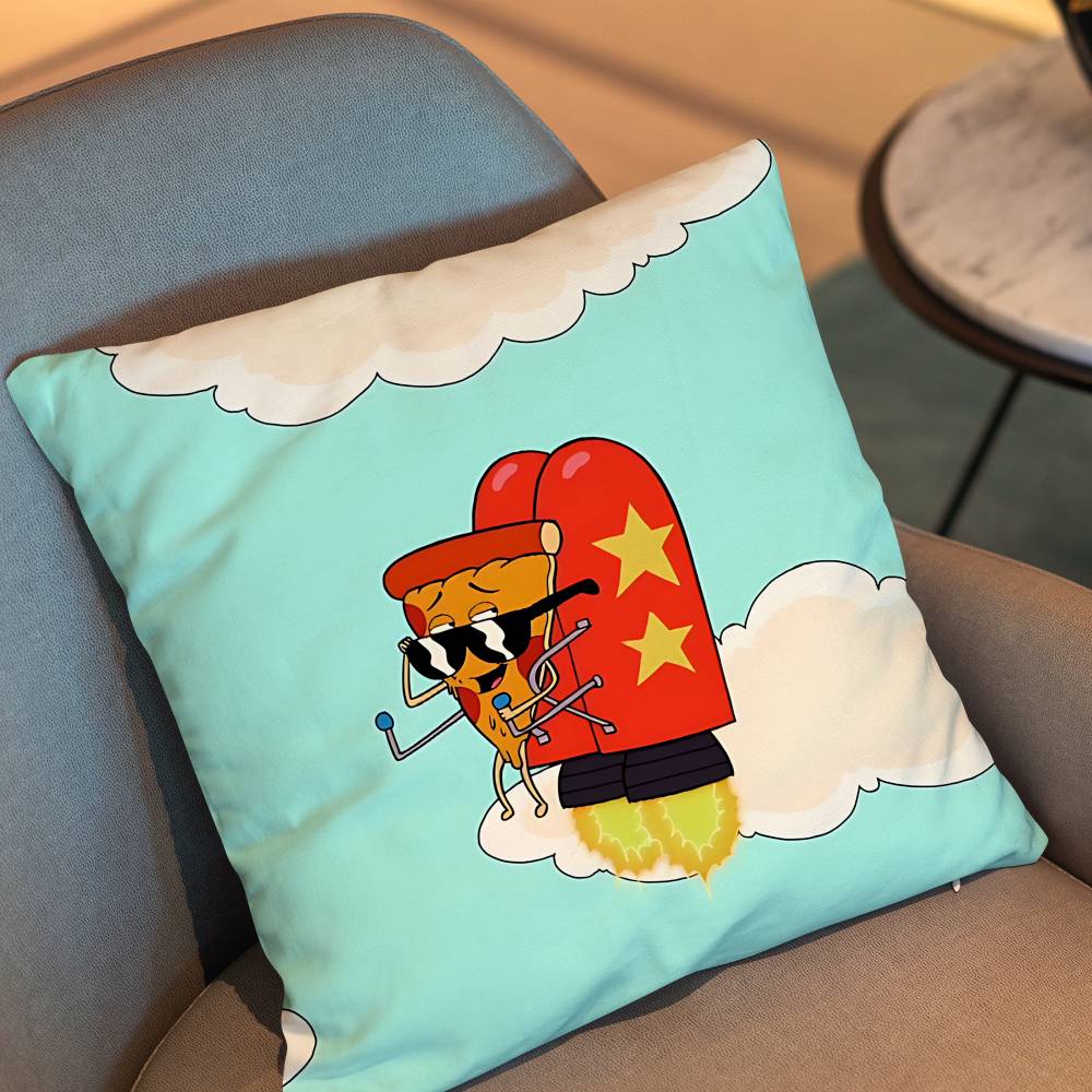 P-Pizza Steve U-Uncle Grandpa Pillow Case Pillow Case Living Room Sofa Cushion Cover Suitable For Home Bedroom Room Decoration