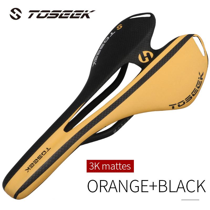 TOSEEK Carbon Sattel 7x9mm Streben Rennrad Mountainbike Sitz Atmungsaktiv Ultraleicht Professionelle Rennrad Ausrüstung