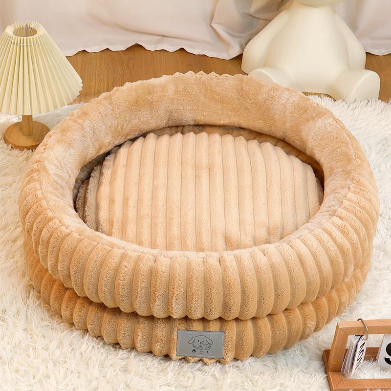 Gemütliches Haustierhaus Runde Haustierliege mit dicker Polsterung für Hunde und Katzen