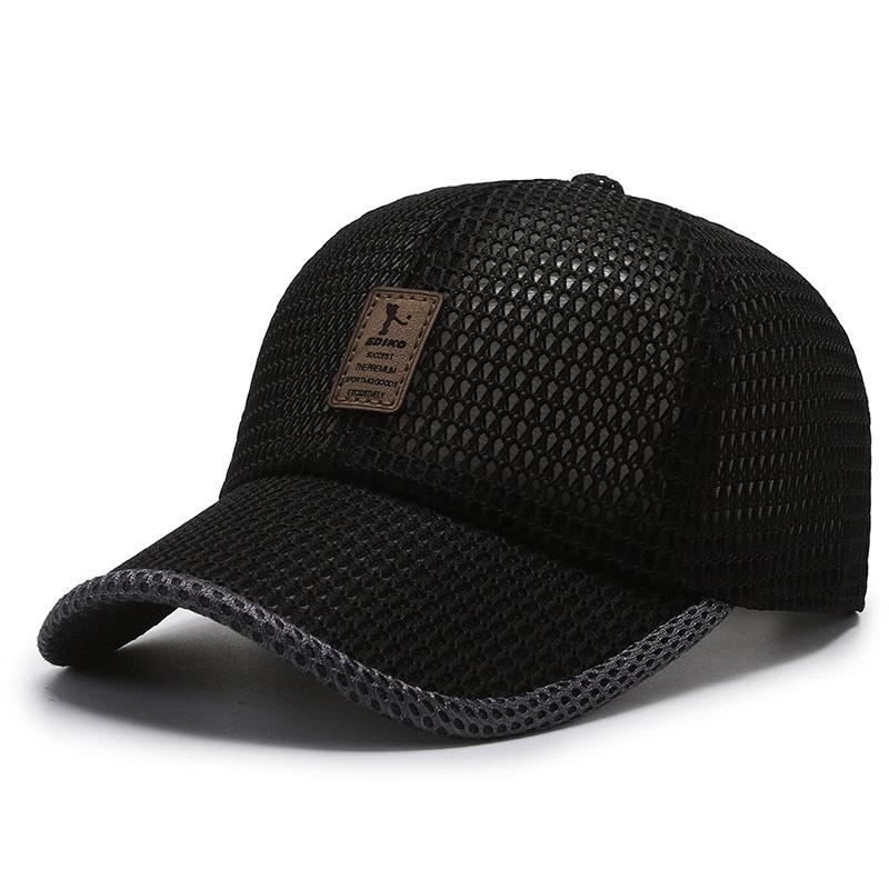 Summer new large mesh baseball cap flip hemming sun hat breathable sun hat trendy men's cap