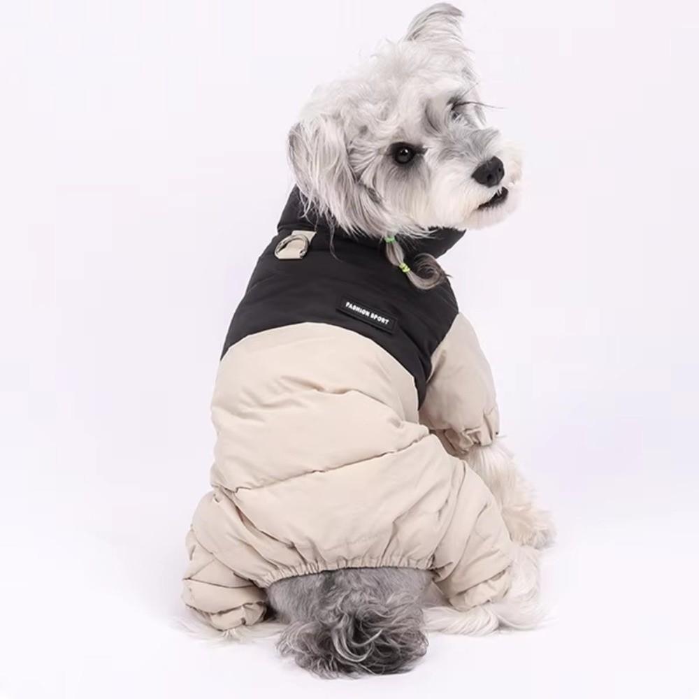 Padded Cotton Dog Jacket Waterproof Fabric Dog Clothes Padded Puppy Down Jacket Winter Season