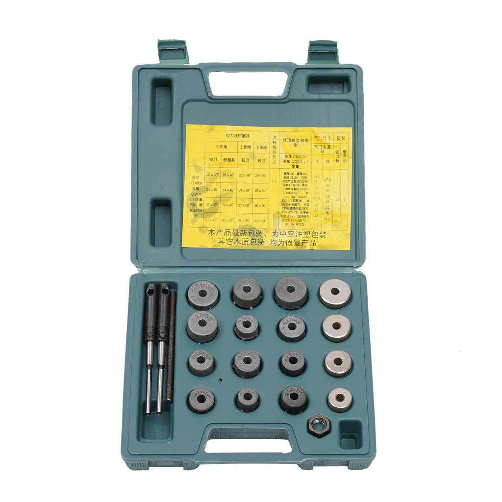 Valve Seat Reamer Grinding Wheel Set, Universal Repairing Cutter Valve Tool Kit With Box Fit for Jialing 145 Jialing 125