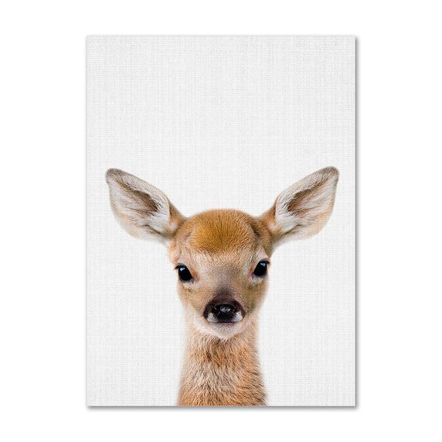 Koala, králík, veverka, slon, plátno, plakát pro dětský pokoj, nástěnný obrázek, tisk zvířat, plátno, malba, severský dětský pokoj