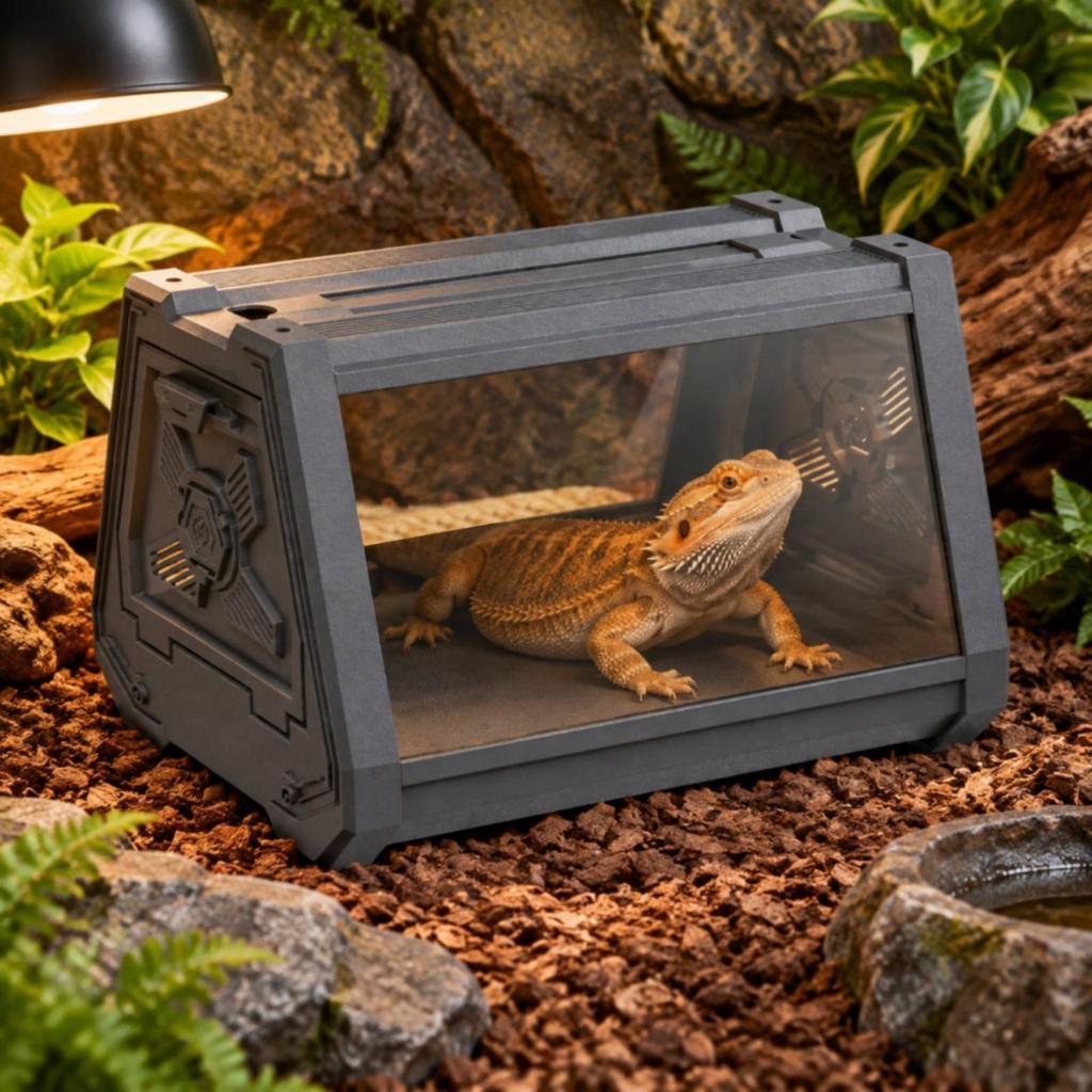 Desktop Pet Enclosure Sturdy Reptile Habitat High Ventilation