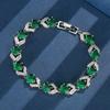 Jewelry Retro Simulation Corundum Light Luxury Full Diamond Retro Round Bracelet Main Stone 6.5Mm