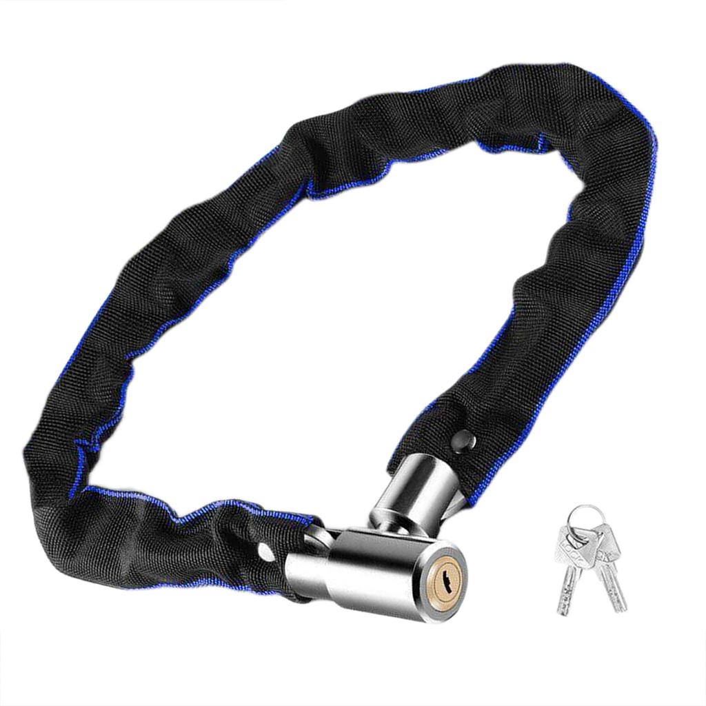 Antitheft Mountain Bike Lock Portable Bike Chain Lock Road Bike Safety Chain Lock With 2 Key for Scooter, Motorcycle